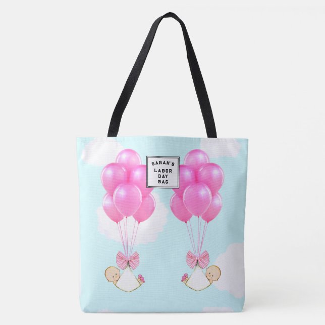 Tote Bag Maternité Hôpital Girl Twins (Devant)