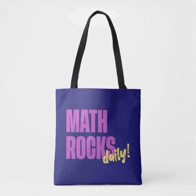 Tote Bag Math Rocks Enseignant quotidien (Devant)