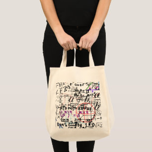 Tote Bag mathematisches gemustertes Design Tragetasche