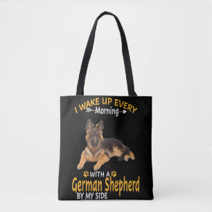 Tote Bag Matin Avec Un Berger Allemand De Mon Côté
