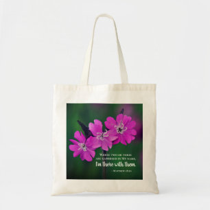 Tote Bag Matthieu 18:20 Deux ou trois se réunissent en mon