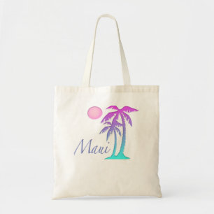 Tote Bag Maui Hawaii Souvenir Palm Tree Hawaiian Island Sun
