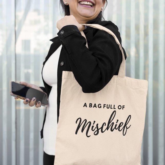 Tote Bag Mauvais Funny Quirky Design moderne (Shop now and make mischief with flair!)