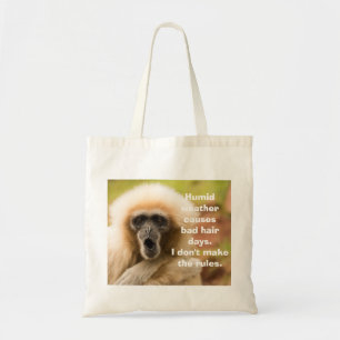 Tote Bag Mauvais jour de cheveux de singe drôle