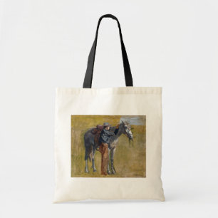 Tote Bag Mauvaises Terres Américaines du cow-boy et du chev