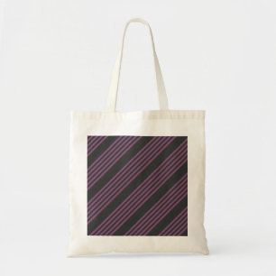Tote Bag Mauve violet et charbon de bois cinq bandes motif