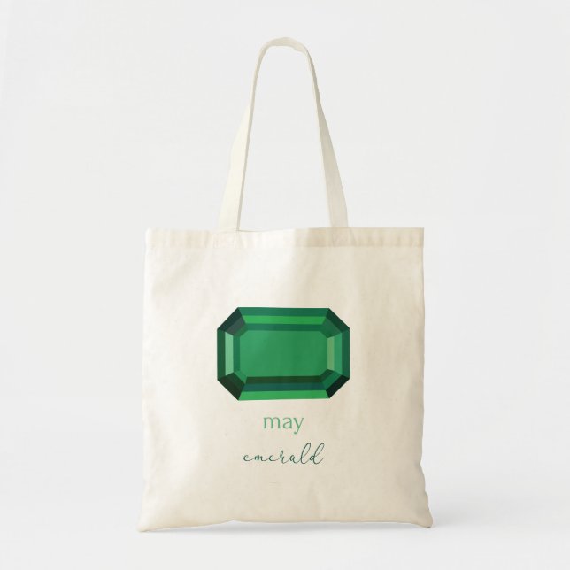 Tote Bag May Birthstone Emerald (Devant)