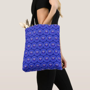 Tote Bag Mazipoodles Elégant Mid Century Modern - Indigo