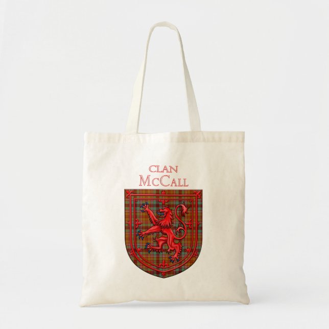 Tote Bag McCall Tartan Scottish Plaid Lion Rampant (Devant)