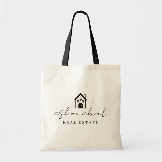 Tote Bag Me demander à propos de promotion immobilière (Devant)
