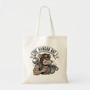 Tote Bag Mécanicien d'avion tenace Le Rat du Hangar