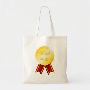 Tote Bag Médaille Ruban Meilleur Papa Fête des Pères