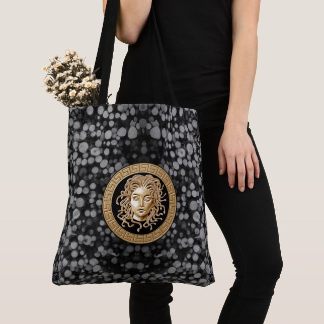 Tote Bag Médaillon de la Medusa de luxe (De près)