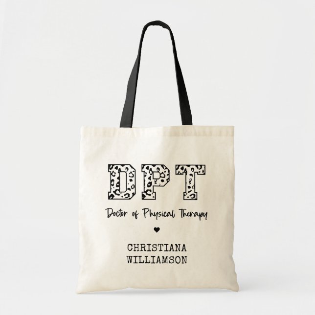 Tote Bag Médecin DPT de physiothérapie (Devant)