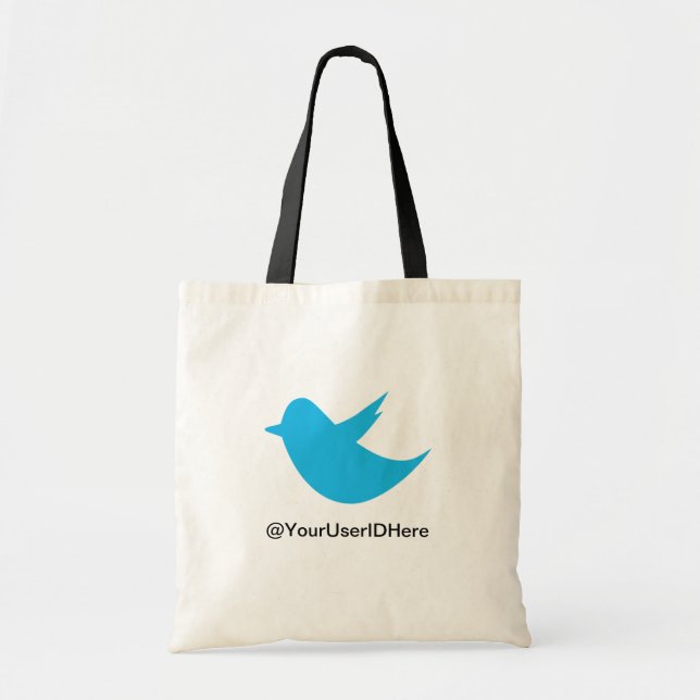Tote Bag Médias bleus de Social d'oiseau (Devant)