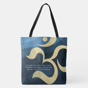 Tote Bag Méditation Yoga Instructeur Vie Coach OM Citations