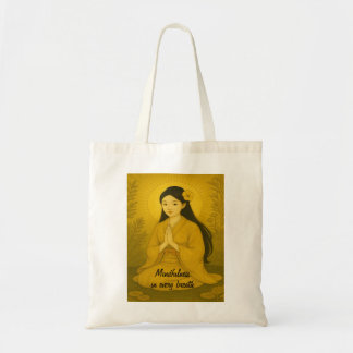 Tote Bag Méditation Zen Personnalisée Art Whimsical Mindful