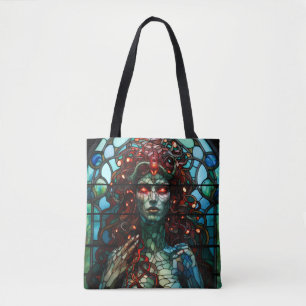 Tote Bag Medusa - Fenêtre en verre tendu Style Tiffany