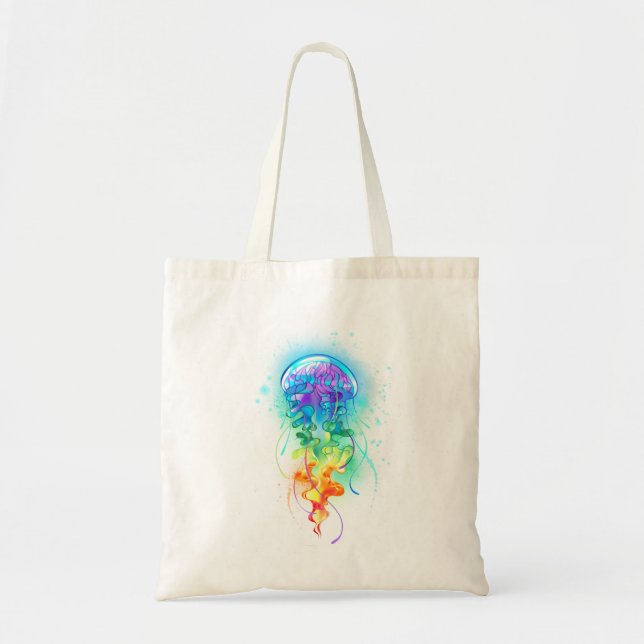 Tote Bag Méduse arc-en-ciel (Devant)