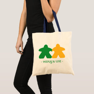 Tote Bag Meeples en Love, Green & Yellow Basic Fourre-tout