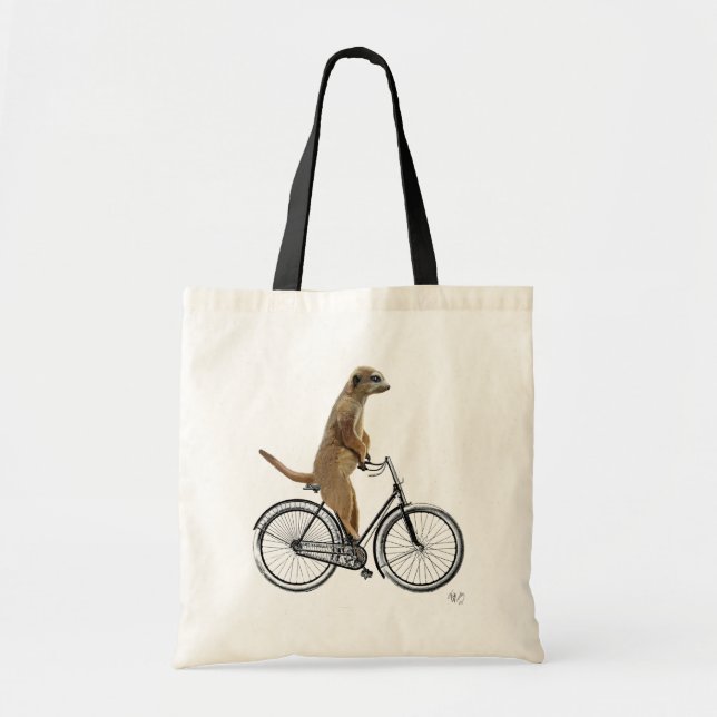 Tote Bag Meerkat à vélo (Devant)