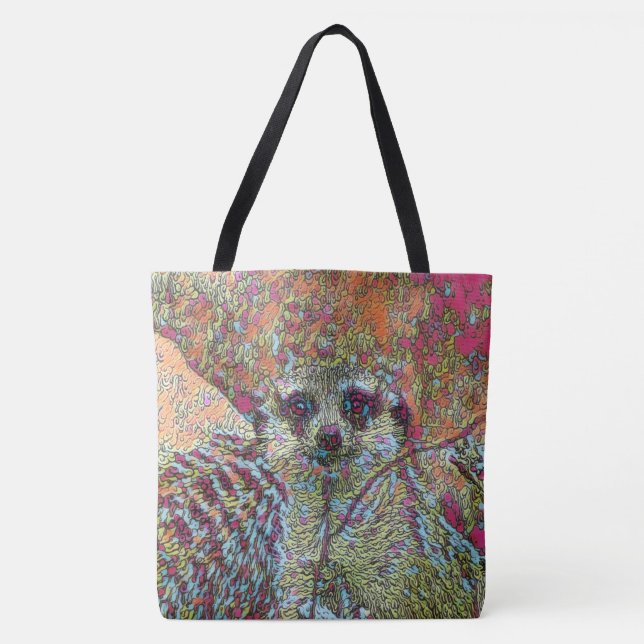 Tote Bag Meerkat Abstrait (Devant)