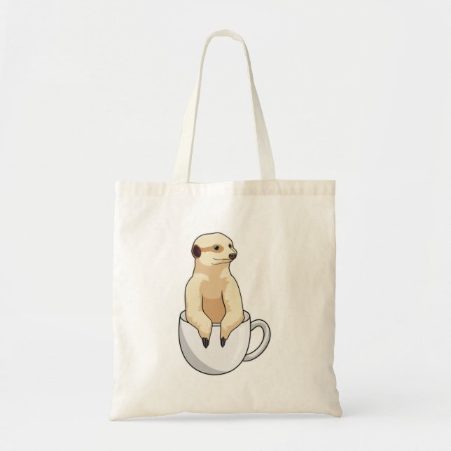 Tote Bag Meerkat avec la coupe du café (Devant)