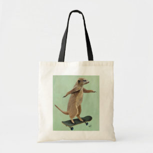 Tote Bag Meerkat sur la planche à roulettes 3