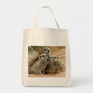 Tote Bag Meerkats sur la surveillance fourre-tout organique
