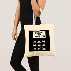 Tote Bag Méfiez-vous de l'invasion, conception geek