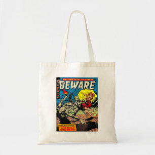 Tote Bag Méfiez-vous Zombies - Horreur Vintage Zombie Comi