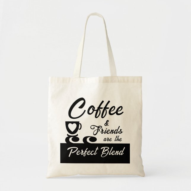 Tote Bag Meilleur ami amateur de café noir (Devant)