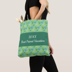 Tote Bag Meilleur Ami Vacances Artistique Green Girls Trip