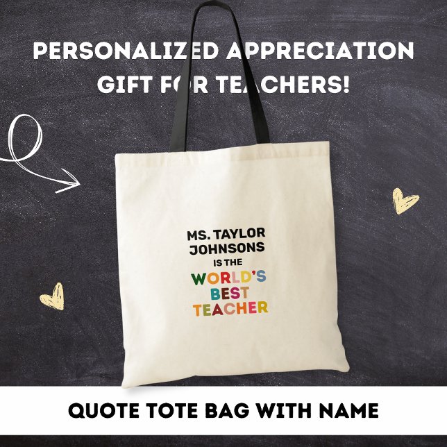 Tote Bag Meilleur cadeau d'appréciation du professeur du mo (Créateur téléchargé)