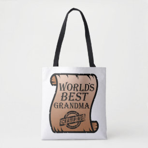 Tote Bag Meilleur Certificat Certifié de Grand-Mère au Mond