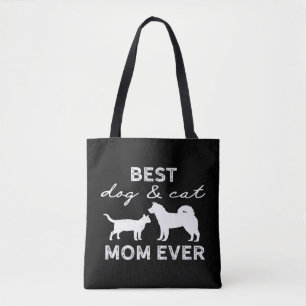 Tote Bag Meilleur Chien Et Chat Maman Cadeau Cute Crazy Cha