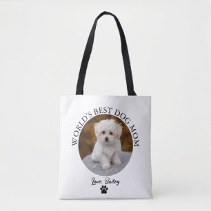 Tote Bag Meilleur Chien Maman Empreinte de patte Personnali