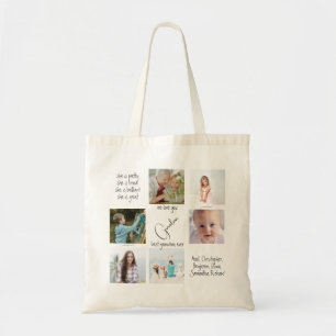 Tote Bag Meilleur Collage photo moderne Meilleur grand-mère