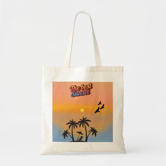 Tote Bag Meilleur coucher de soleil. (Devant)