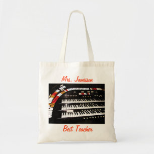 Tote Bag Meilleur enseignant, Appréciation Merci, Nom, Toil