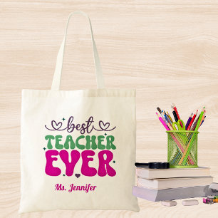 Tote Bag Meilleur enseignant jamais mignon cadeau PTA