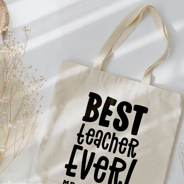 Tote Bag Meilleur enseignant jamais remercier enseignant mo (Créateur téléchargé)