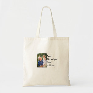 Tote Bag Meilleur grand-père jamais ajouter photo nom class
