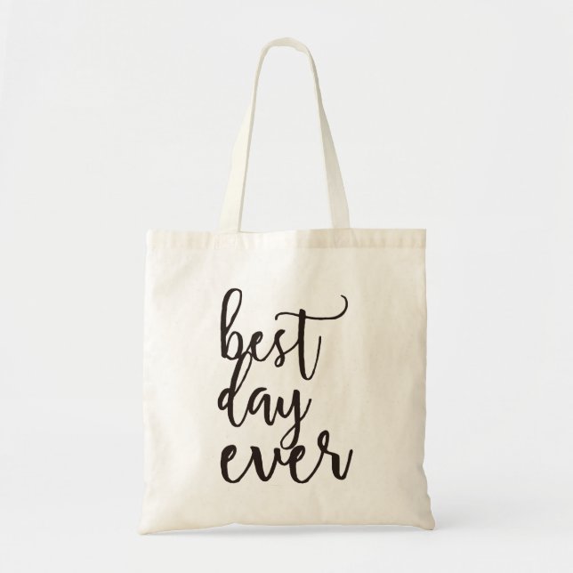 Tote Bag Meilleur Jour Jamais| Cadeau de bienvenue Mariage (Devant)