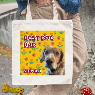 Tote Bag Meilleur papa de chien personnalisé - Fête des pèr