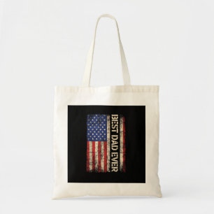 Tote Bag Meilleur Papa Jamais Drapeau Américain Cadeaux pou