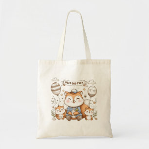 Tote Bag Meilleur papa jamais mignon renards