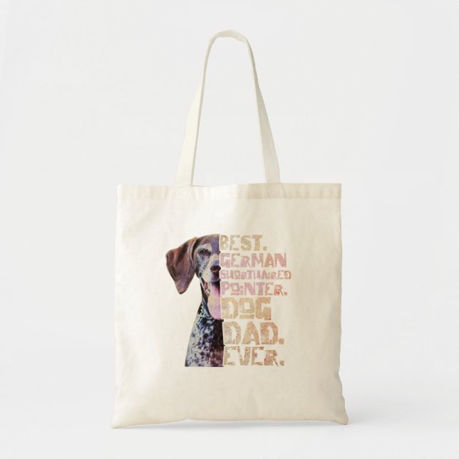 Tote Bag Meilleur Pointeur Raccourci Allemand Papa Jamais V (Devant)