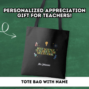 Tote Bag Meilleur professeur de sciences Merci Cadeau école