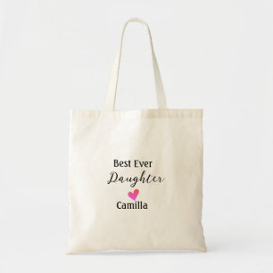 Tote Bag Meilleure fille ajouter nom papa maman fille fille